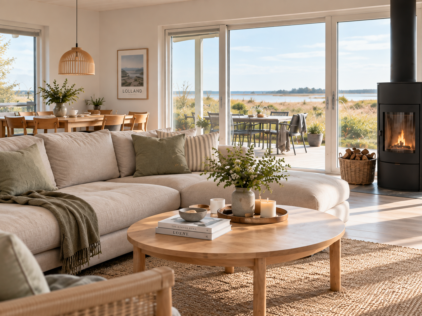 Clean Scandinavian living room